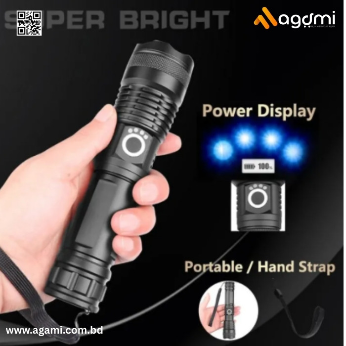 Rechargeable Waterproof Zoom LED Flashlight USB Torch Light
